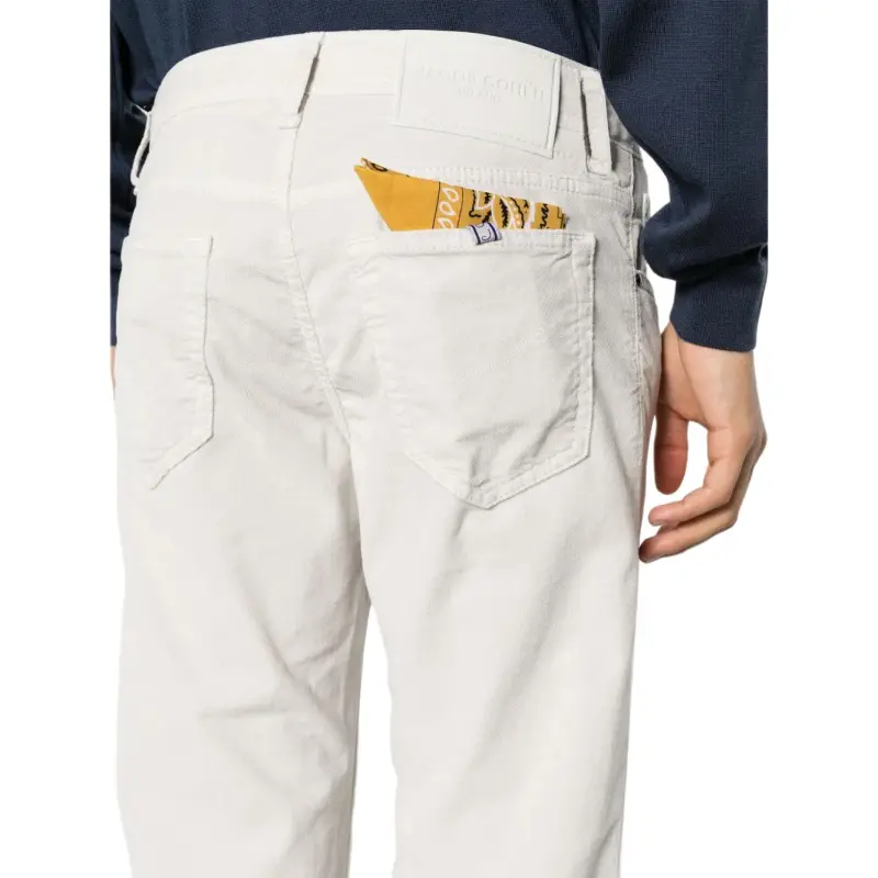 JACOB COHEN Logo Patch Mid Rise Trousers-5