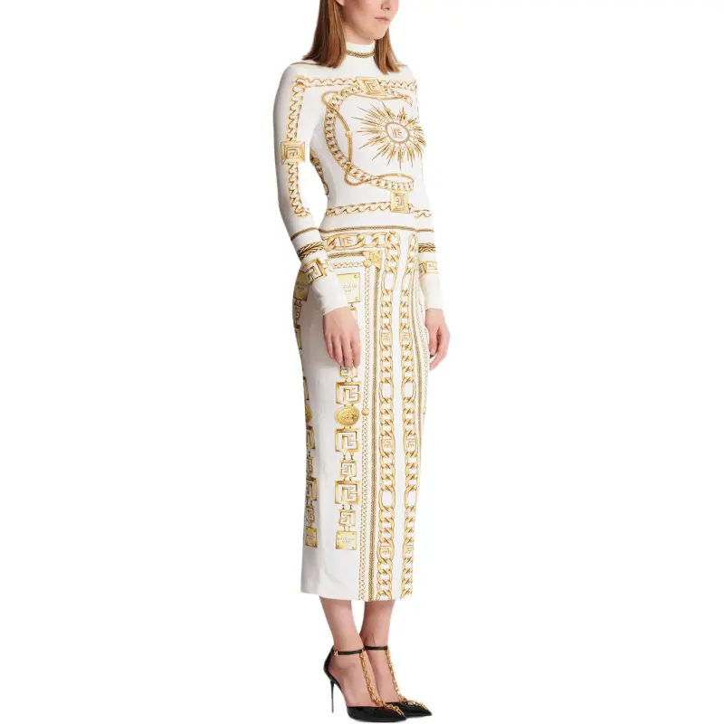 BALMAIN Graphic print Bodycon Dress-3
