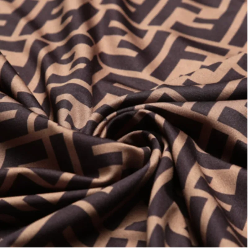 FENDI T-Shirts Men Brown Black-5