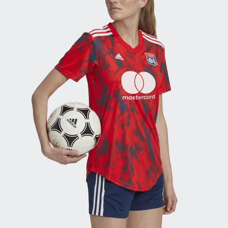 Adidas Olympique Lyonnais 22/23 Away Jersey Soccer Jerseys Women's Energetic Red-2