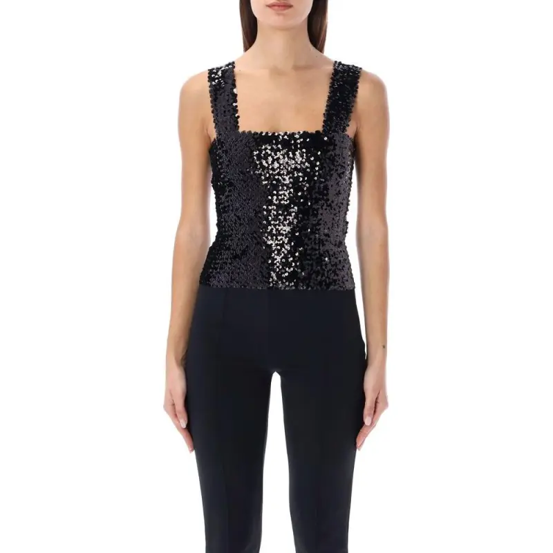 SAINT LAURENT Sequin Sleeveless Top-2