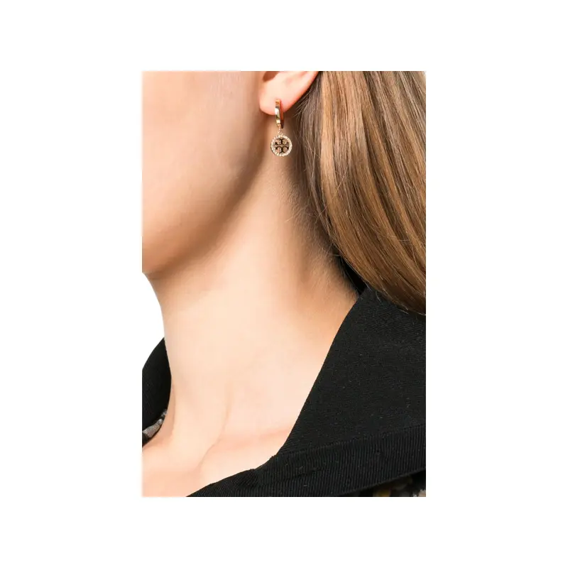 TORY BURCH Miller Logo Charm Earrings-3