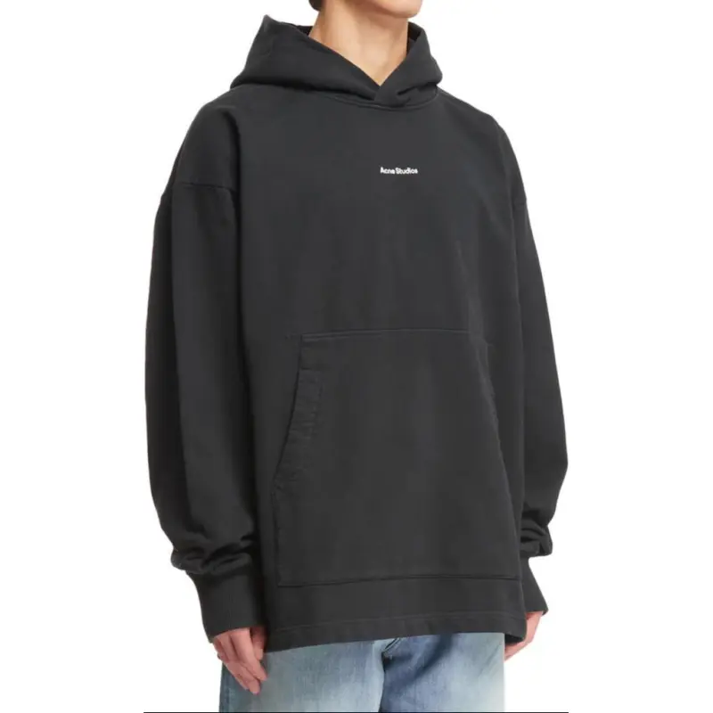 Acne Studios Logo Printed Long Sleeved Hoodie-4