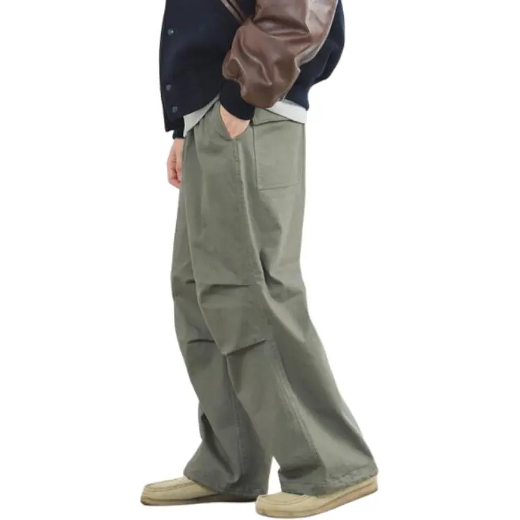 Beams Casual Pants Men's Olive Green-4