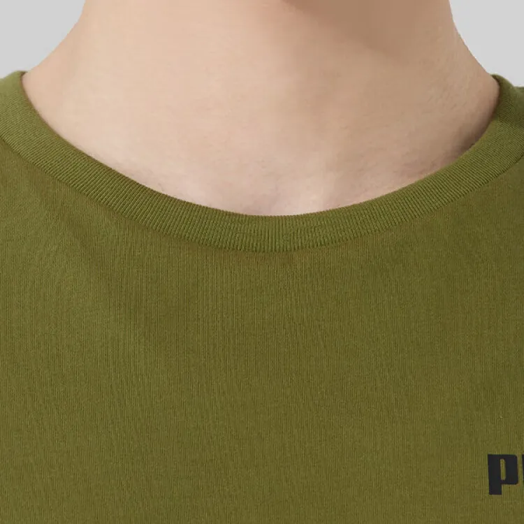 PUMA T Shirts Men Olive Green-5