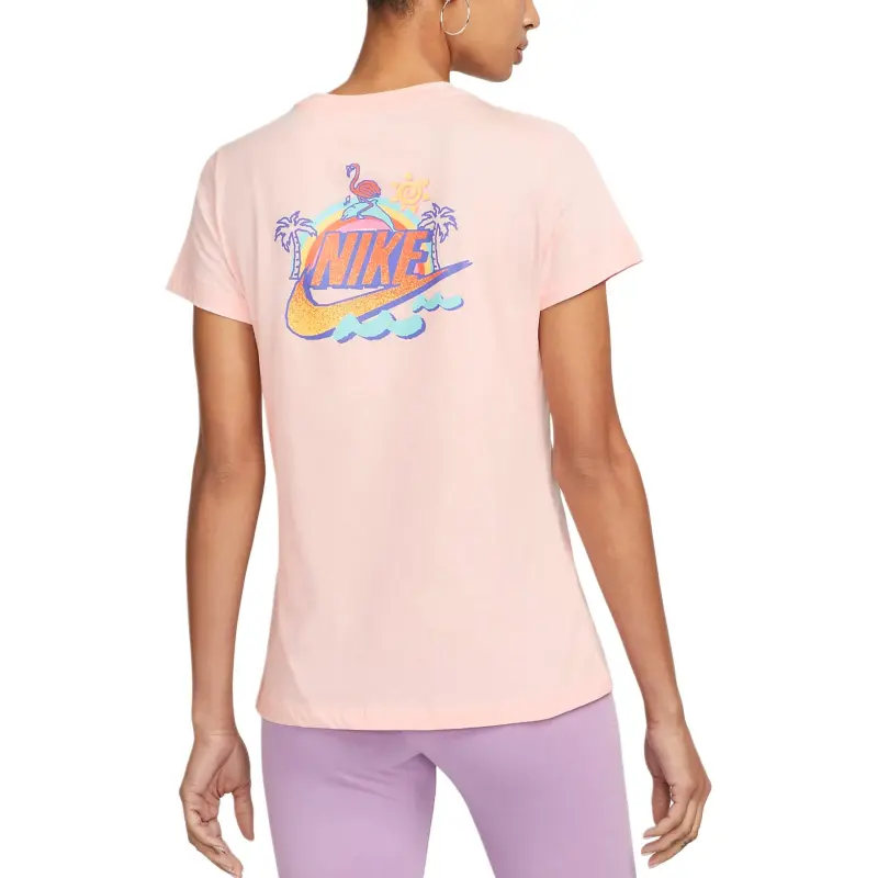 Nike Sportswear T-Shirt Women's Pink White-1