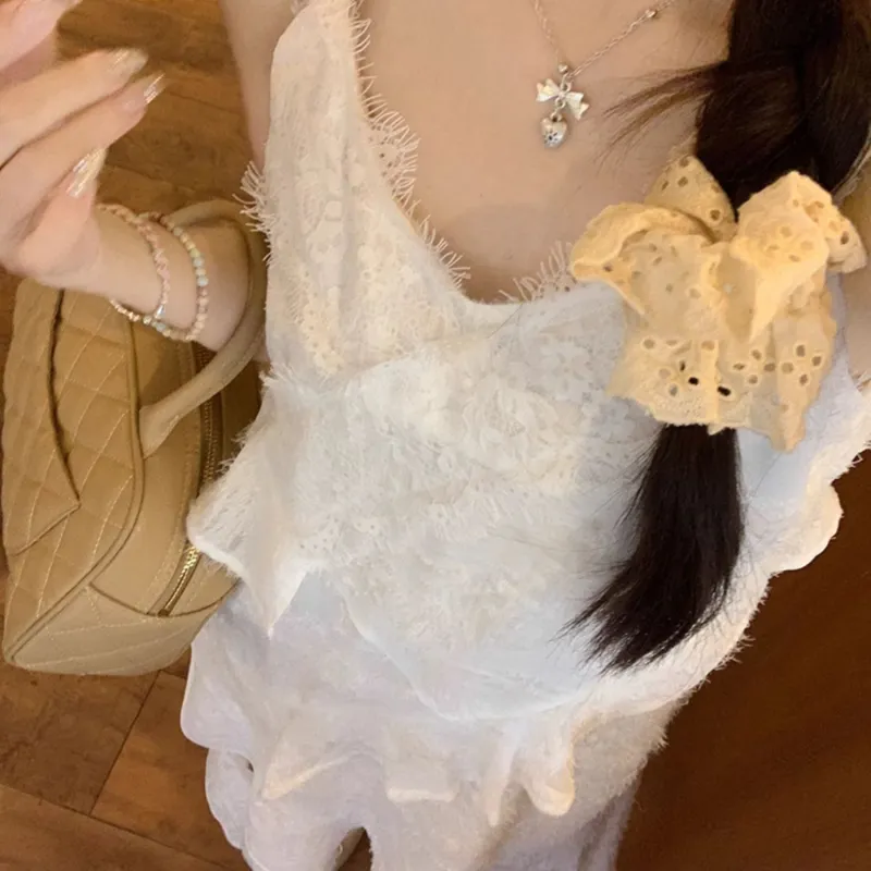 FLIM Slip Dresses Women's Jasmine White-6