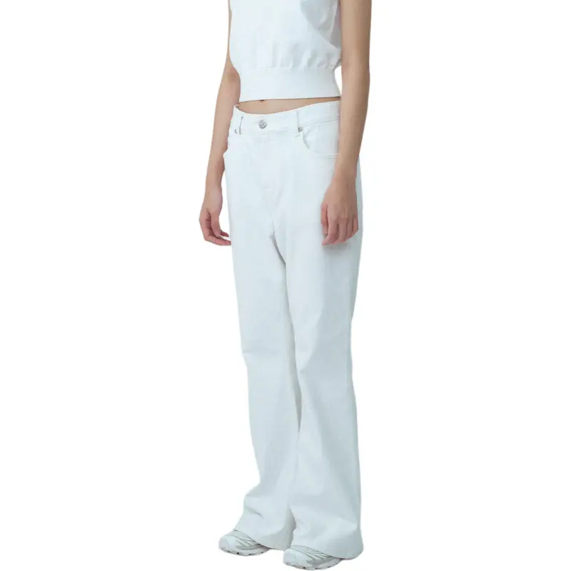 Rest&Recreation SS25 WIDE FLARE JEANS Women's White/White-2