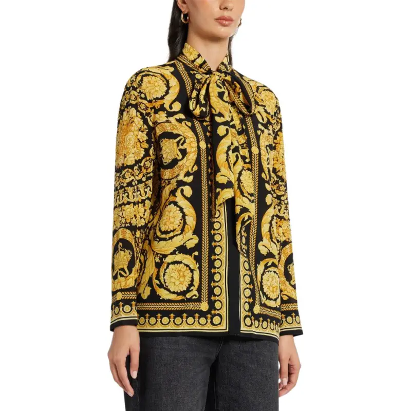 VERSACE Barocco Printed Long Sleeved Shirt-4