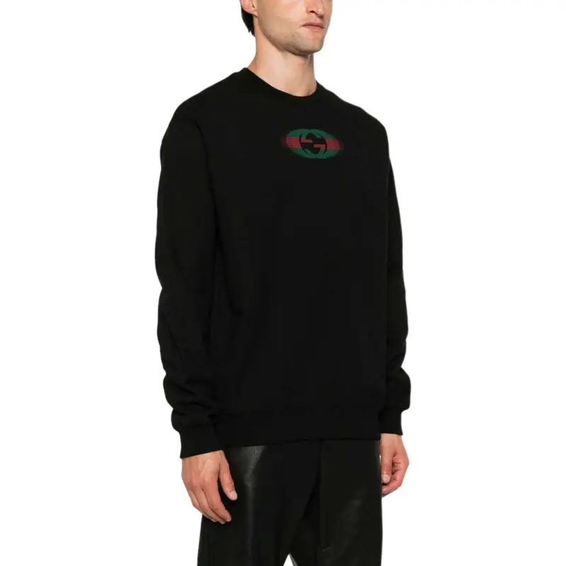 GUCCI Logo Printed Crewneck Sweatshirt-5