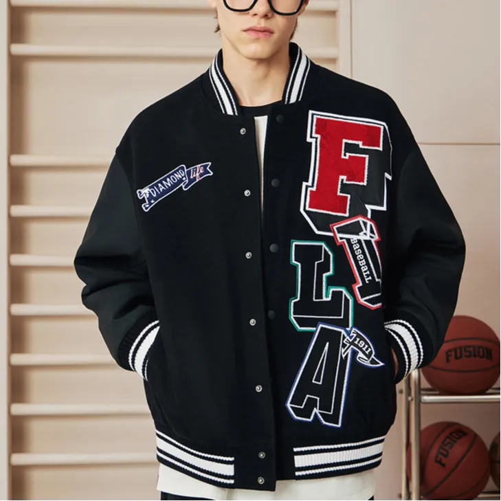 FILA FUSION Baseball Jacket Men's Jet Black-2