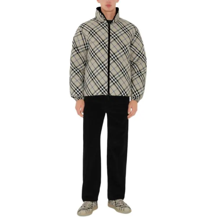 Burberry Checked Zipped Reversible Down Jacket-1