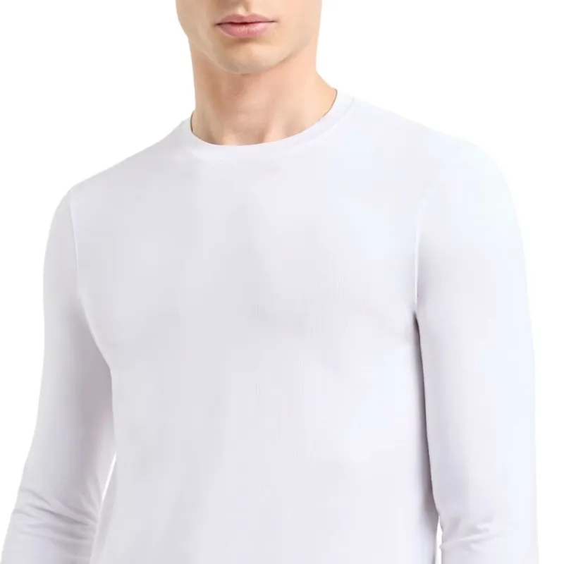 GIORGIO ARMANI Stretch Viscose Jersey Jumper With Crew Neck And Long Sleeves-4