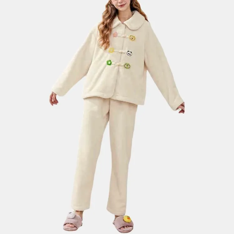 FENTENG x LINE FRIENDS Pajama Set Women's Ecru-2