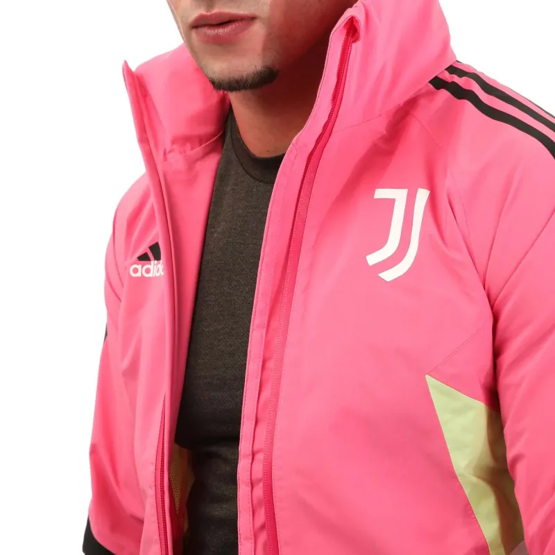 Adidas Juventus Jackets Coats Unisex Pink Black-3