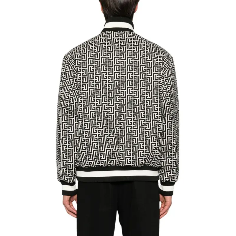 BALMAIN Monogram Reversible Bomber Jacket-5