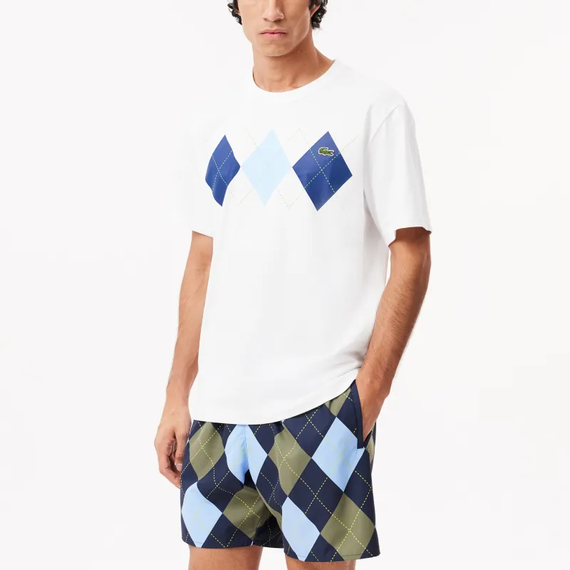 LACOSTE Geometric Print T shirt-2