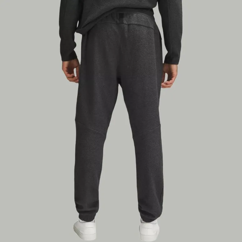 Lululemon Textured Double Knit Knitted Sweatpants Men's Mixed Color Night Black-5