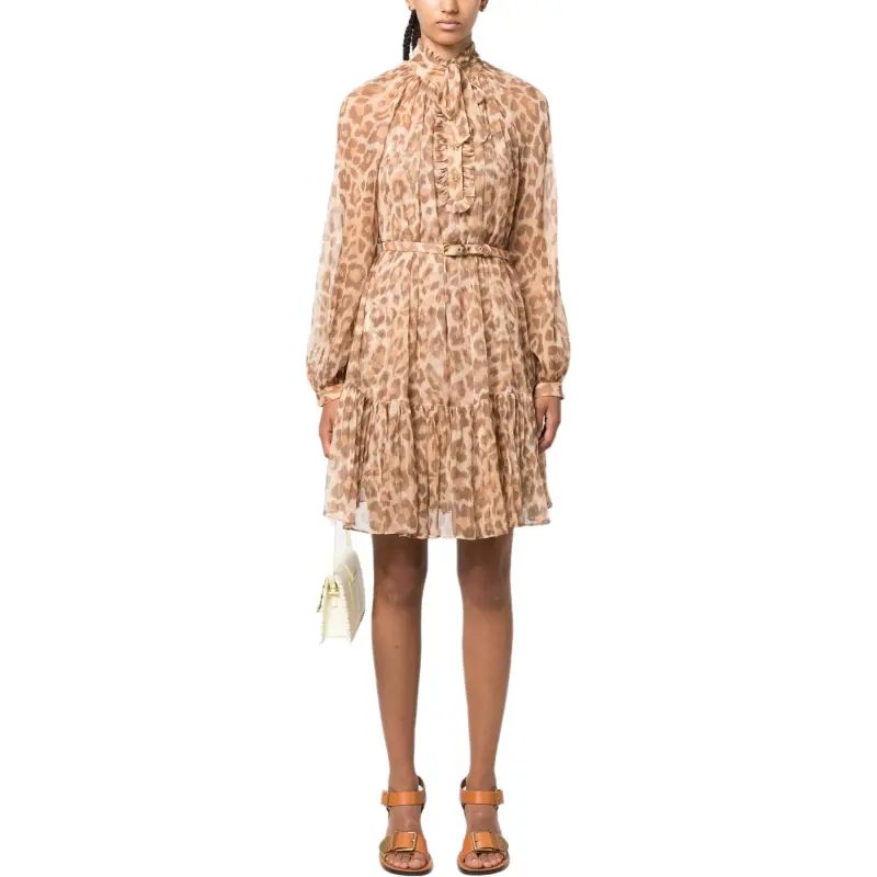 Zimmermann Long Sleeved Dress Women's Brown-1