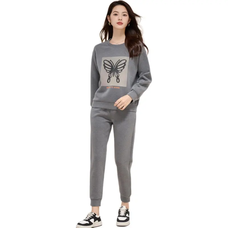 Fele.d Casual Suit Women's Gray-1