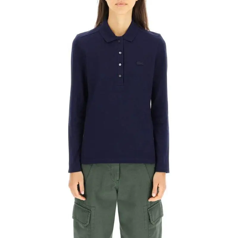 LACOSTE Logo patch Long sleeve Polo Shirt-1
