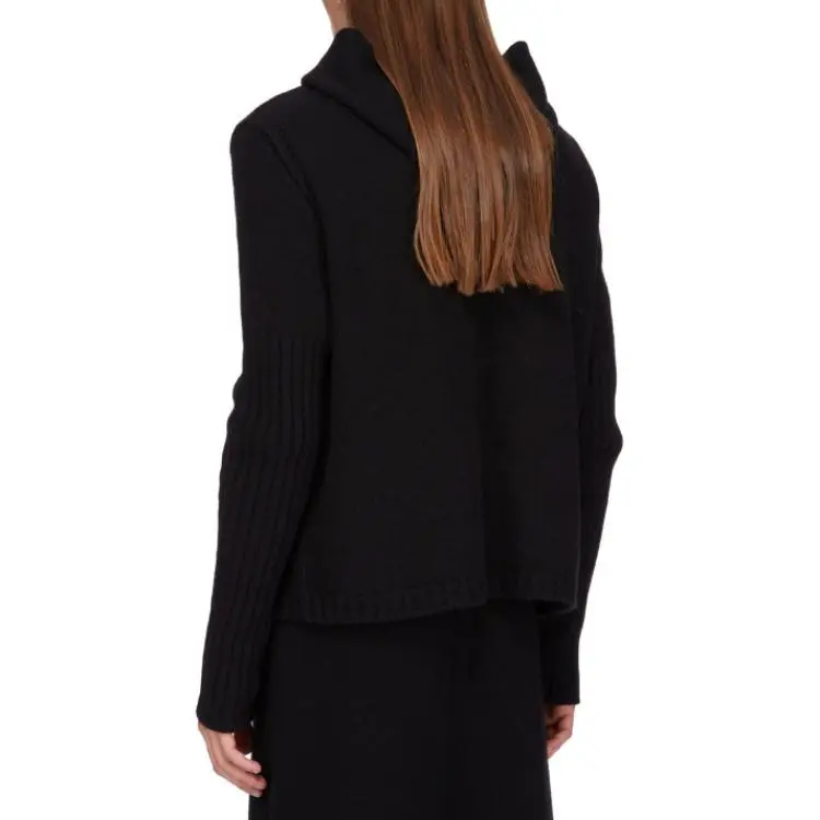 RICK OWENS Zip Up Hooded Knitted Cardigan-1