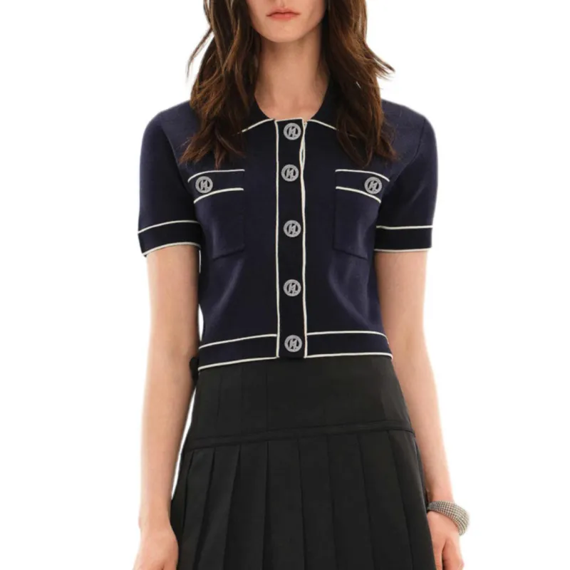 KARL LAGERFELD SS25 Knitwear Women's Navy Blue-1