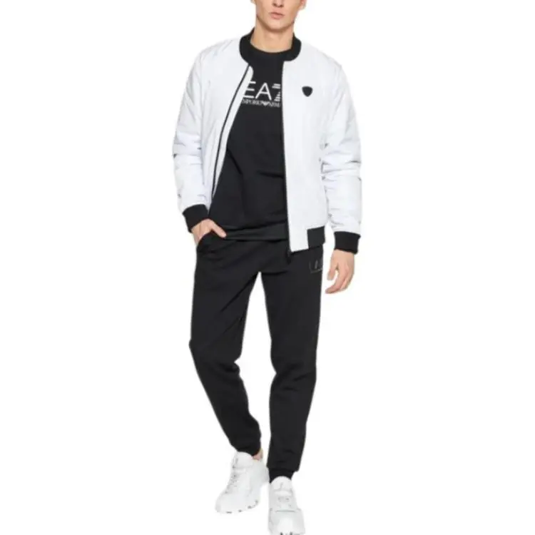 EMPORIO ARMANI Logo-Patch Zipped Bomber Jacket-2