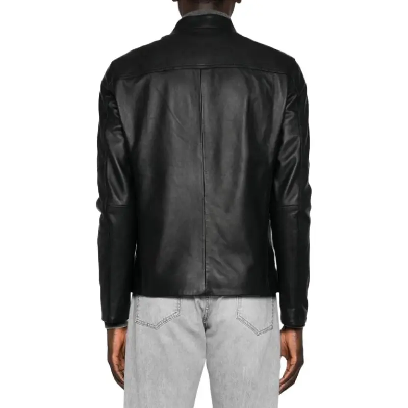 MICHAEL KORS Leather Racer Jacket-4
