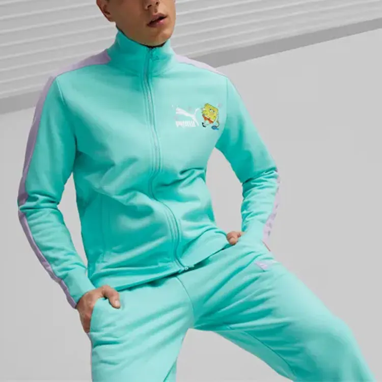 PUMA x SPONGEBOB SQUAREPANTS T7 Jacket Unisex Mint Green-4