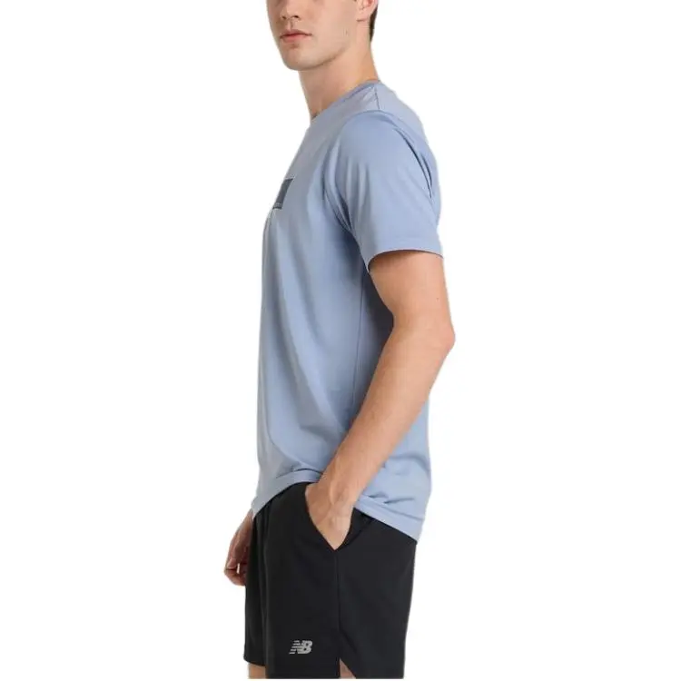 New Balance SS25 BOX LOGO PERFORMANCE T Shirt Men's Blue-2
