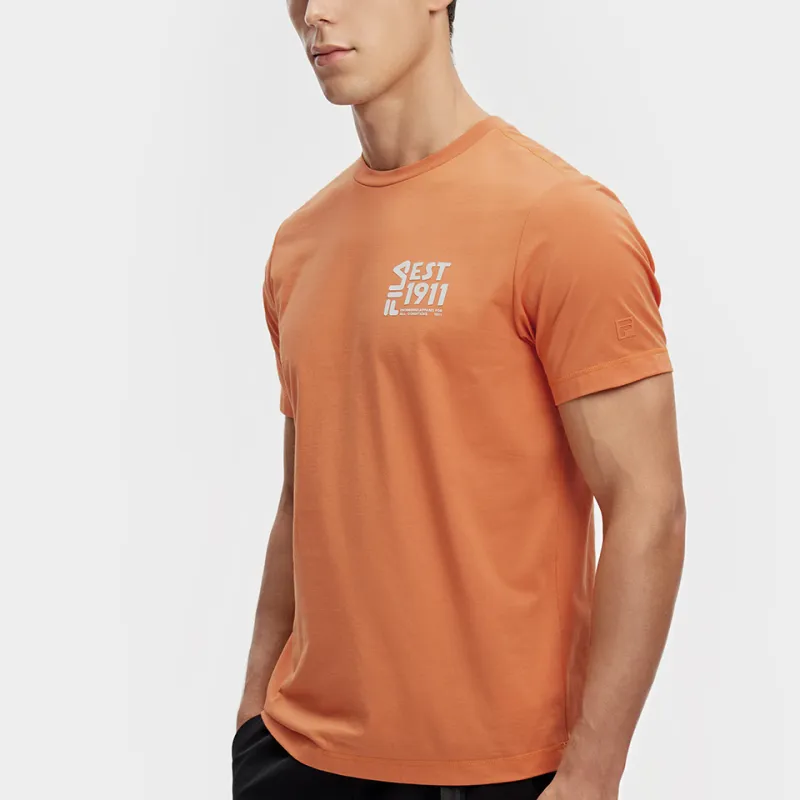 FILA T Shirts Men Coral Gold-4
