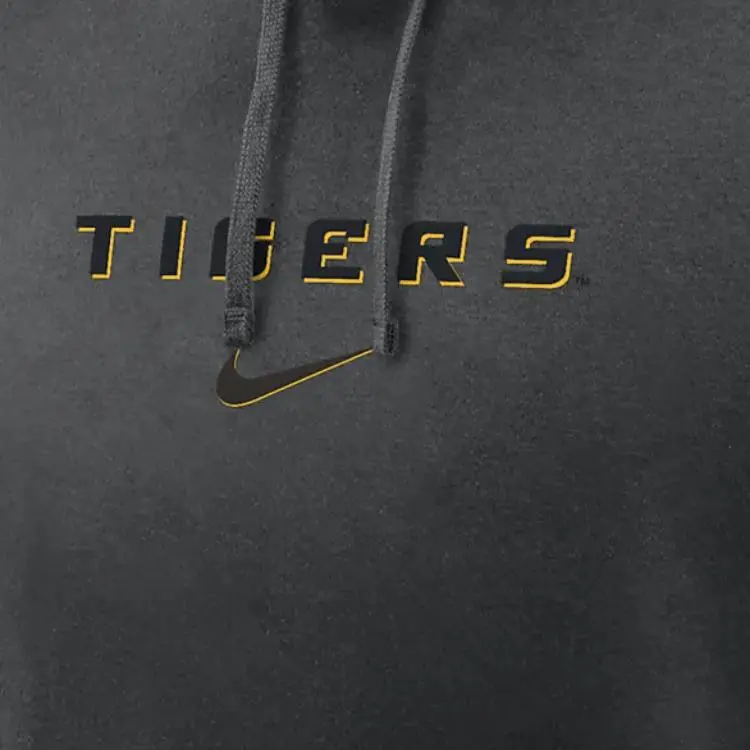Nike Lsu Tigers Statement Wordmark Lockup Heavyweight Men's Nike College Pullover Hoodie-2