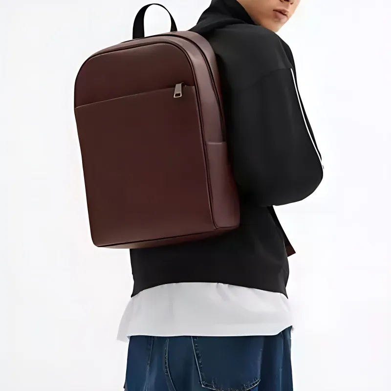 COACH Cow Leather Backpack Large Size Men's Maple Tree Brown-4