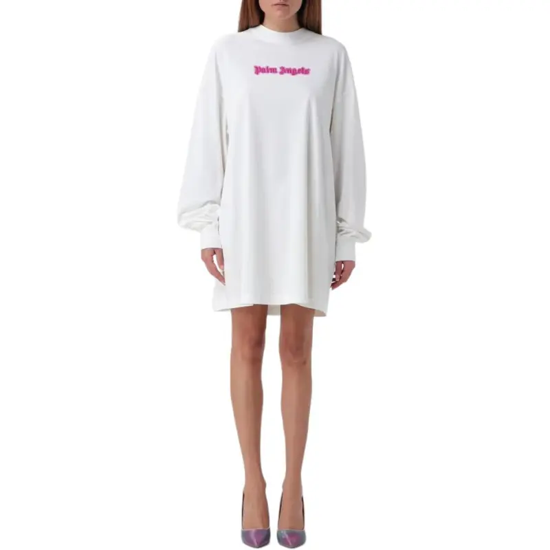 PALM ANGELS Logo print T shirt Dress-2