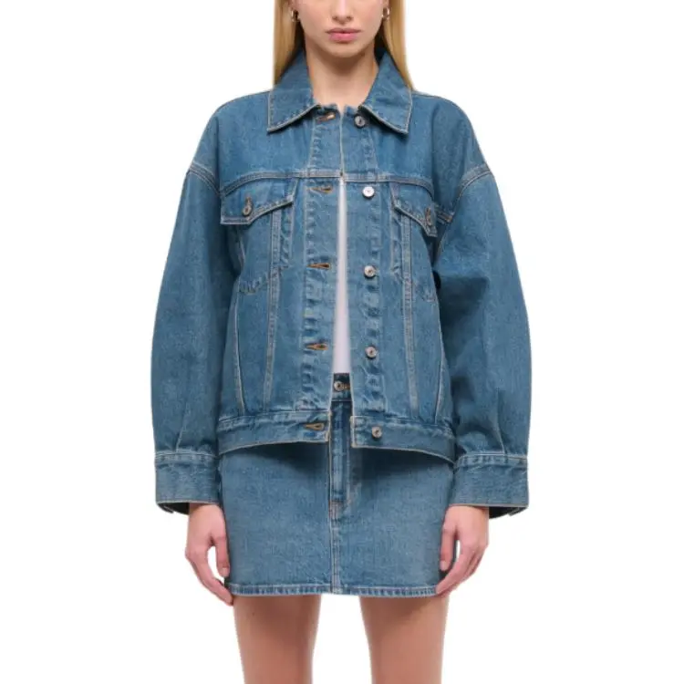 Abercrombie＆Fitch Denim Jacket Women's Blue-1