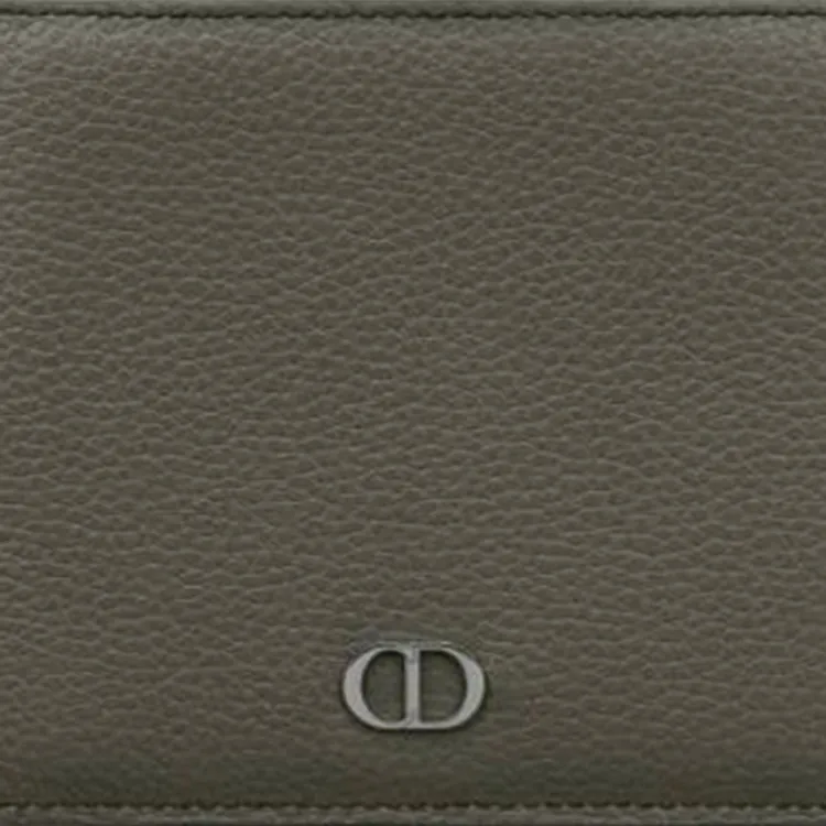 DIOR Grained Calfskin Wallet Men's Green-4