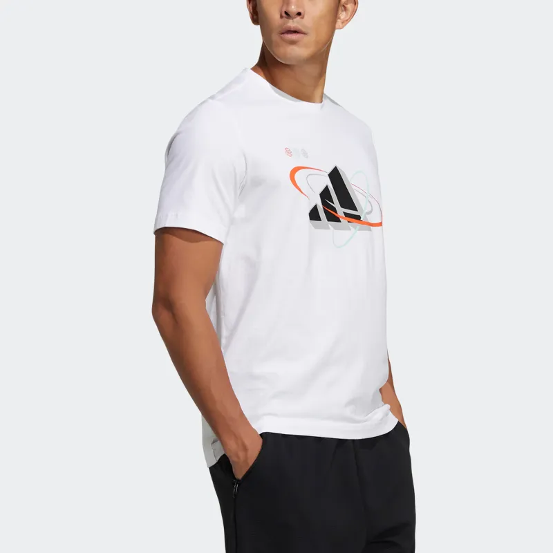 Adidas Set-in Sleeve T-Shirt Men's White-4