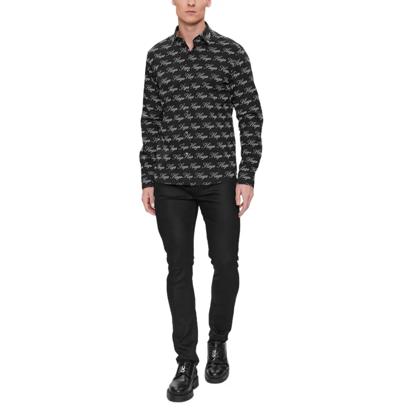 HUGO BOSS SS24 Shirt Men's Black-4