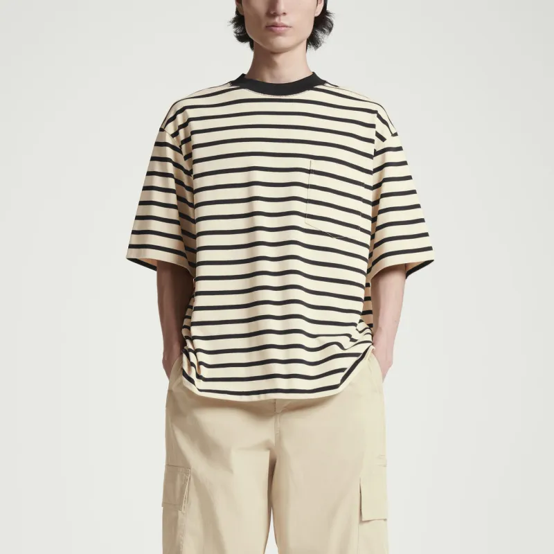 COS T Shirt Unisex Cream/Stripes-1