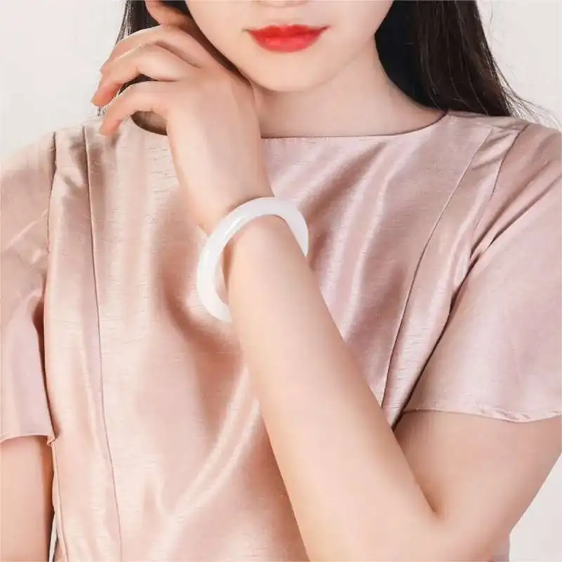 JUNWEN Golden Silk Jade Bangles Women's-5