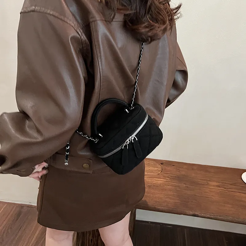 Morellybear Suede Shoulder Bag Crossbody Bag Handbags Women's Black/Coffee/Caramel/Brown-2