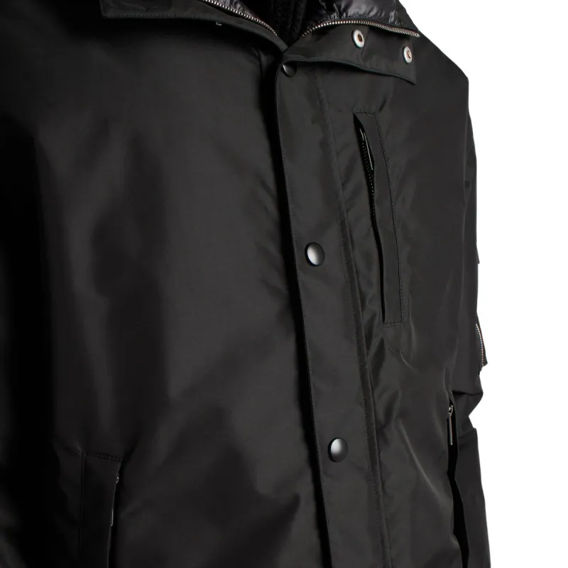 PRADA Buttoned Curved Hem Down Jacket-3