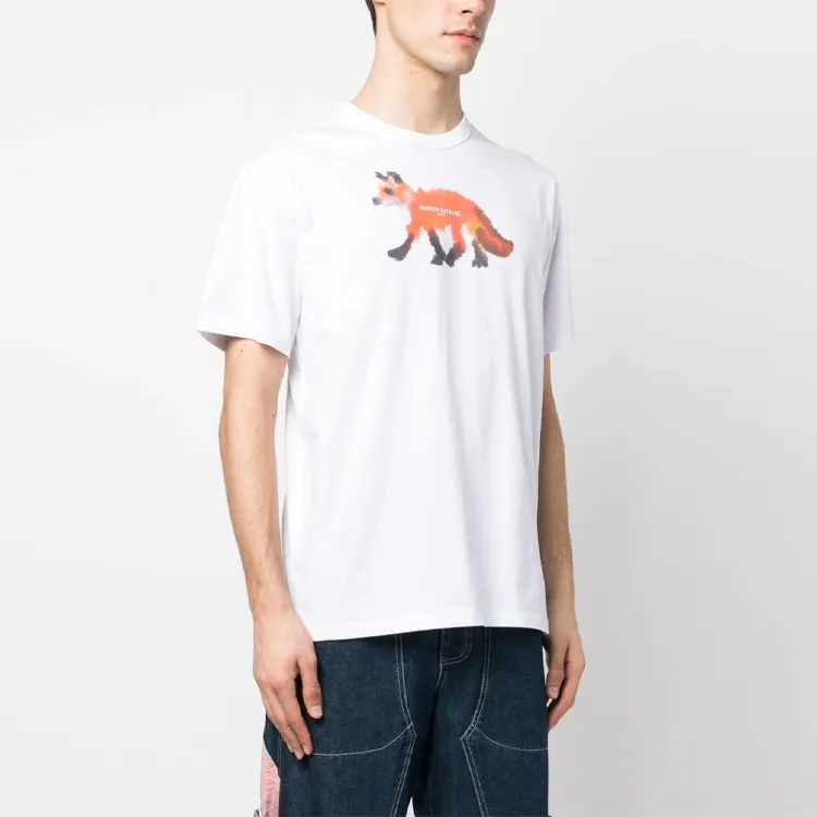 Maison Kitsune T Shirts Men White-3