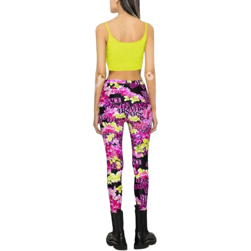 VERSACE Floral print Leggings-3