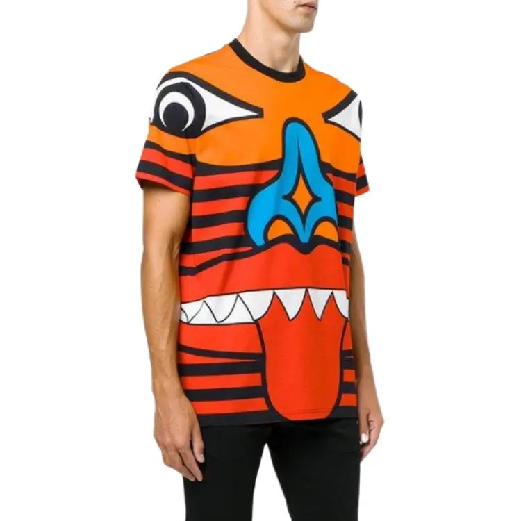 Givenchy T-Shirts Men Cherry Red Multicolor-4