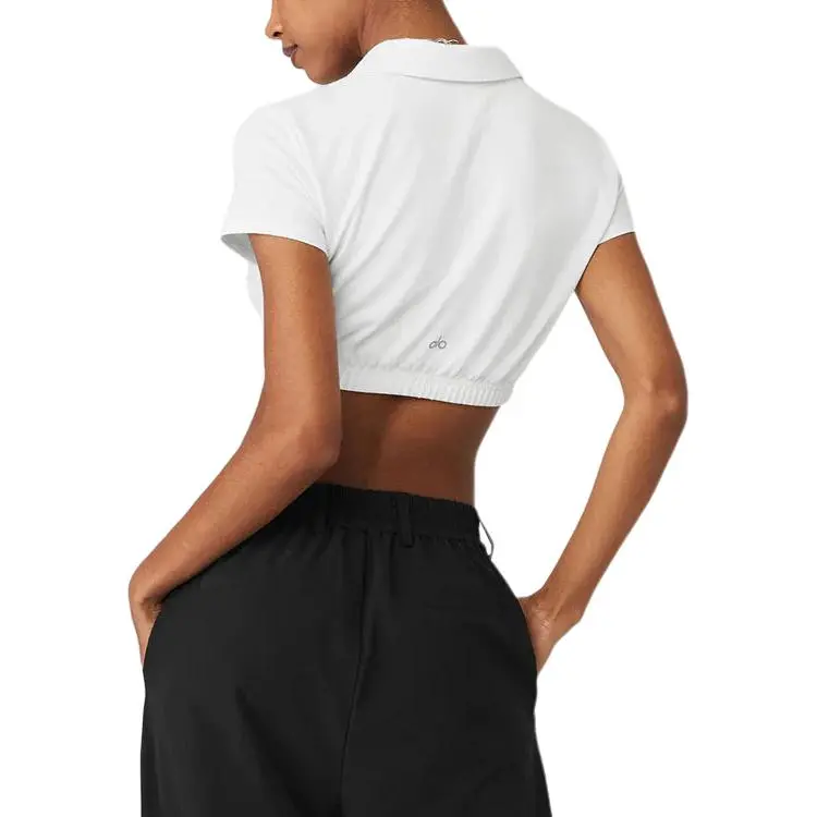 Alo Yoga Polo Shirt Women's Black-4