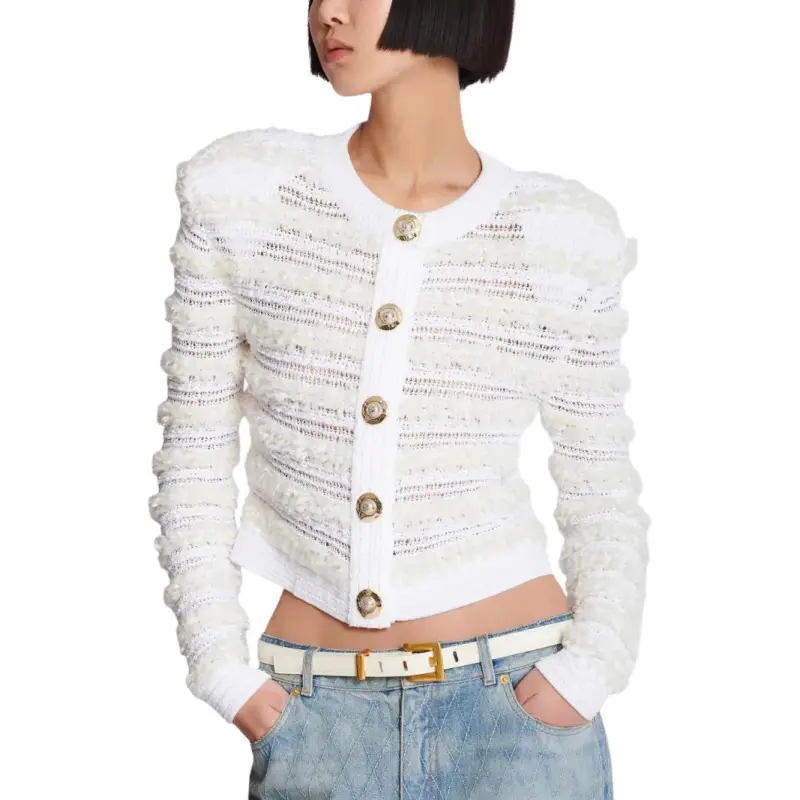 BALMAIN Tweed Cardigan-2