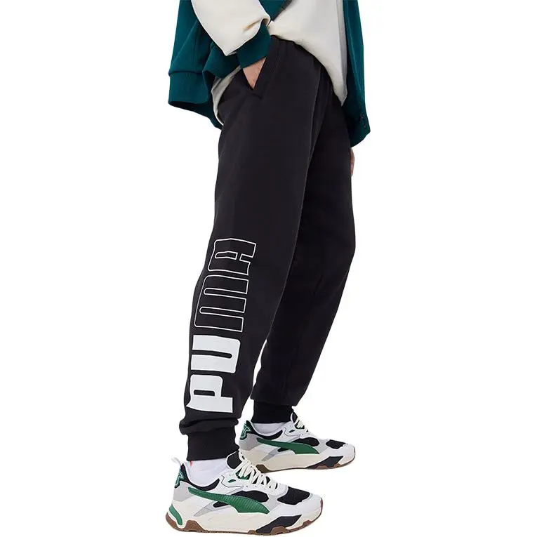 PUMA POWER Knitted Sports Pants Men's Black-4