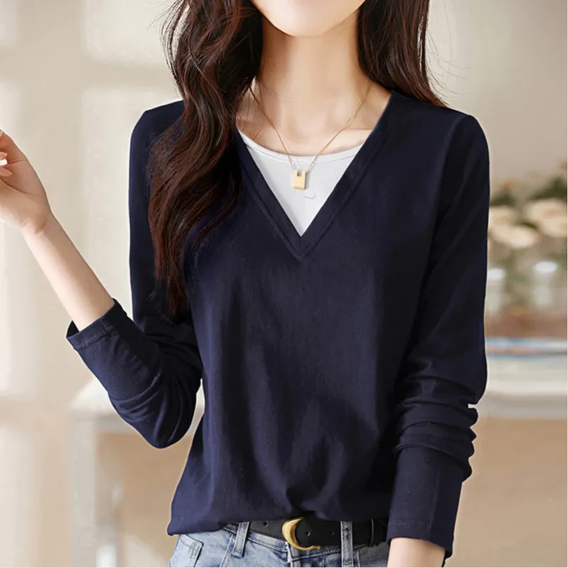 Mo Han Yi Mei Regular T Shirt Women's Blue-1